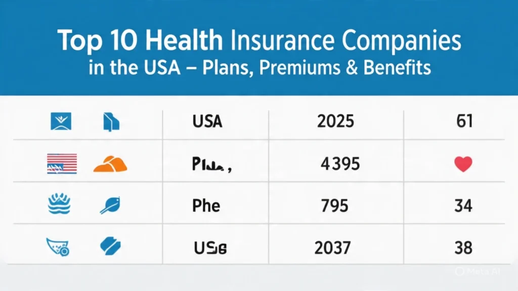 Top 10 Health Insurance Companies in the USA 2025 – Plans, Premiums & Benefits